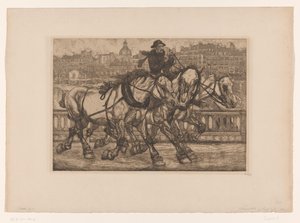 Paris'teki Pont Sully'deki Atlar L'Outillage-Garçon d'Ecurie (orijinal seri adı)
