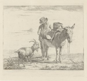 Bir paket katır ve bir keçi olan adam by Pieter Gerardus van Os