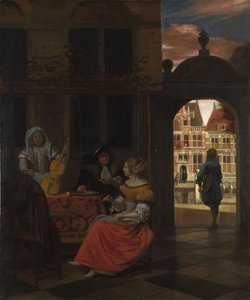 Avluda Müzikli Bir Parti, 1677