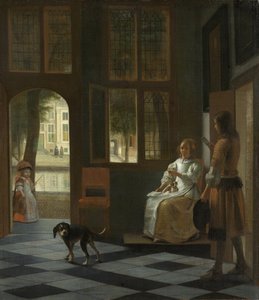 Bir Mektupla Genç Bir Adamı Yöneten Kadın, 1670