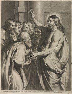 İsa'nın Anahtarları Petrus'a Vermesi by Pieter I de Jode
