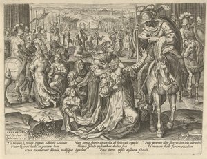 Sabinler ve Romalılar arasındaki uzlaşma Roma tarihinden tasvirler (dizi başlığı) by Pieter Jalhea Furnius