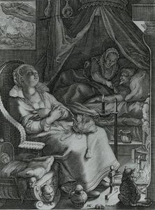 Geceleri zihnin dertlerinden kurtulurlar. by Pieter Jansz Saenredam