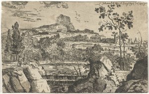 Şelale ile dağlık manzara by Pieter Langendijk (I)