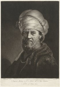 Türban giyen bir adamın portre büstü