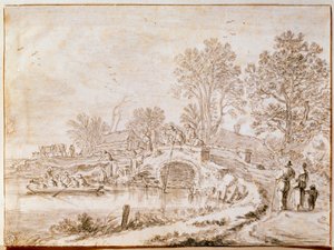 Bir Kanal Üzerinden Köprü Mayıs Ayı, 1656