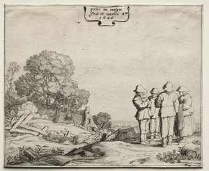 Dört Köylü Sohbetiyle Manzara, 1626.