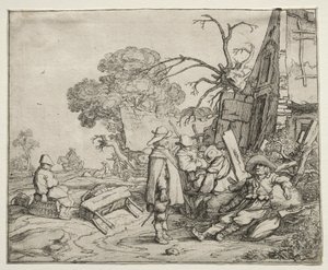 Askerlerle Manzara, 1626.