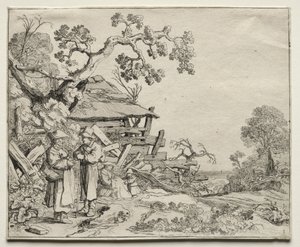 İki Köylü Sohbetiyle Manzara, 1626.