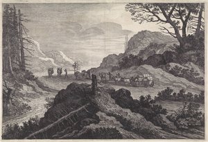 Bir yolda katır paketi Manzaralar (dizi başlığı) by Pieter Nolpe