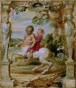 Centaur Chiron tarafından eğitilen Aşil, 1630-1635 by Peter Paul Rubens