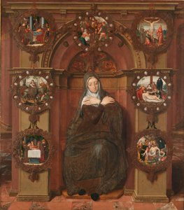 Yedi Hüzün Hanımı Joos van Belle Üç Parçalı. Orta panel, 1556.