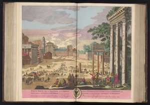 Forum Romanum te Roma Nerva, İmp ve Boarium Forumu, içinde Jüpiter Stator, Satürn ve Concordia tapınakları (nesne üzerindeki başlık)