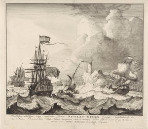 fırtınada gemiler by Pieter Schenk (I)