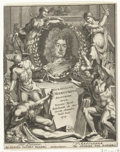 Avrupa Merkürünün başlık sayfası, 1705 by Pieter Sluyter