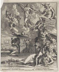 Başlık sayfası: Avrupa Merkür, 14. kısım, 1. kısım, 1703 by Pieter Sluyter