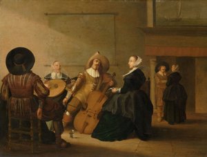 İç Mekanda Bir Müzik Kumpanyası by Pieter Symonsz. Potter