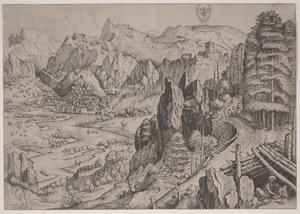 Magdalena Poenitens, Jan ve Lucas van Duetecum tarafından yapılan baskı by Pieter The Elder (after) Brueghel
