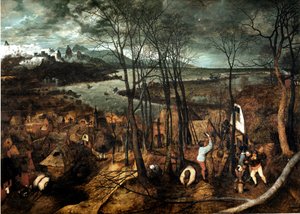 Bulutlu gün Tablosu eski Pieter Bruegel (veya Pierre Bruegel veya Pieter Bruegel veya Brueghel)