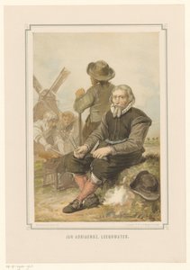 Değirmen üreticisi Jan Adriaanszoon Leeghwater iş başında by Pieter Wilhelmus van de Weijer