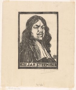 Jan Steen'in portresi (nesne üzerindeki başlık) by Pieter Willem van Baarsel (signed by artist)