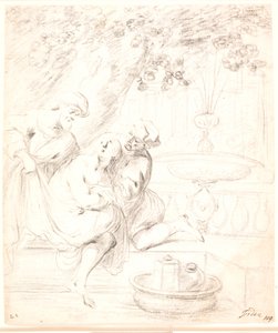 Susanne ve iki büyükler by Pieter de Grebber