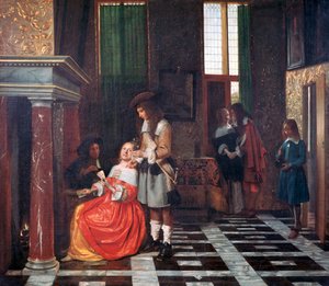 Kart Oyuncuları, c1663-1665 by Pieter de Hooch