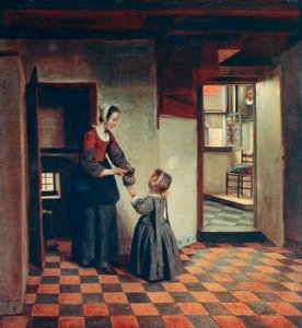 Kilerde Çocuğu Olan Kadın, c1660