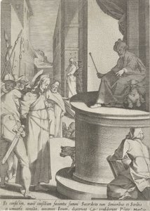 İsa voor Pilatus Passie van Christ (dizi adı) Tutku ve Diriliş (dizi adı) by Pieter de Jode (I)