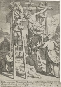 Kruisafneming Passie van Christ (dizi adı) Tutku ve Diriliş (dizi adı) by Pieter de Jode (I)