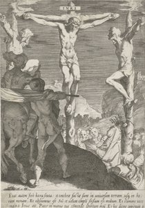 Kruisiging van Christ Passie van Christ (dizi adı) Tutku ve Diriliş (dizi adı) by Pieter de Jode (I)
