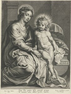 beşikte İsa Çocuk ile Mary
