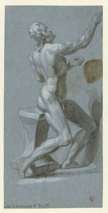 Oturan çıplak adam, sağa dönük by Pieter de Kempener