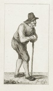 Çubuğa yaslanmış adam