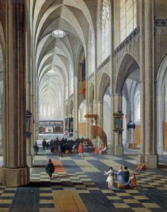 Peeter Neefs Elder tarafından Antwerp katedralinin iç kısmı (yaklaşık 1578-1656 ve 1661 arasında), detay