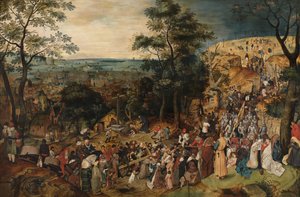 İsa Haçı Taşıyor by Pieter the Younger Brueghel