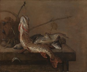 balık ile natürmort by Pieter van Noort