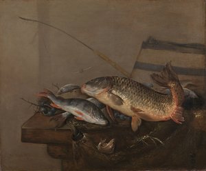 Balık ile natürmort by Pieter van Noort
