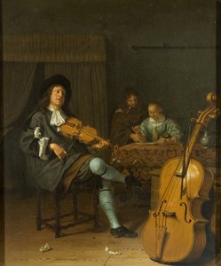Bir Müzik Partisi, c.1675 (panelde yağlı boya)