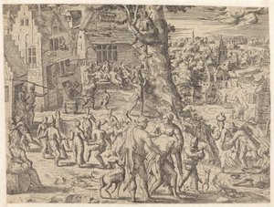 Köylü Fuarı Çiftçi Fuarı (nesne üzerindeki başlık) by Pieter van der Borcht (I) (attributed to)
