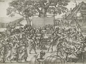 Çiftçi düğünü by Pieter van der Borcht (I)