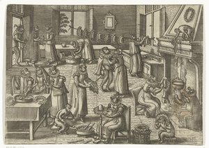 yaka stüdyosu Apenspel (dizi adı) by Pieter van der Borcht (I)