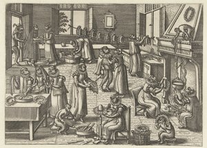 yaka stüdyosu Apenspel (dizi adı) by Pieter van der Borcht (I)