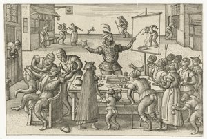 şarlatan Maymun oyunu (dizi adı) by Pieter van der Borcht (I)