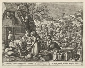 Sonbahar mevsimi Sonbahar (nesne üzerindeki başlık) Dört Mevsim (dizi adı) by Pieter van der Heyden