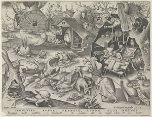 Tembellik Desidia (nesne üzerindeki başlık) Yedi Ölümcül Günah (dizi başlığı) by Pieter van der Heyden