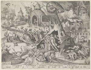 şehvet Luxuria (nesne üzerindeki başlık) Yedi Ölümcül Günah (dizi başlığı) by Pieter van der Heyden