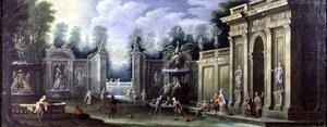 Figürlü mimari capriccio by Pietro Paltronieri