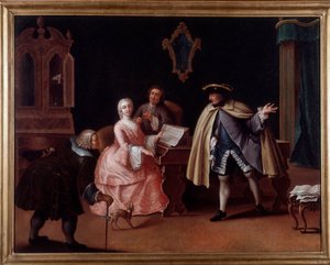 Müzik dersi (Resim by Pietro (after) Longhi