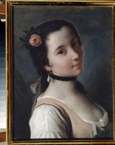 Güllü bir kız by Pietro Antonio Rotari